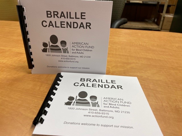 Photo of Action Fund Braille Calendar